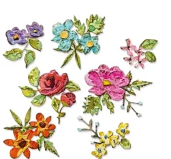 Sizzix Thinlits Stanzschablone "Brushstroke Flowers Mini by Tim Holtz"