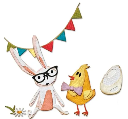 Sizzix Thinlits Stanzschablone "Bunny + Chick by Tim Holtz"