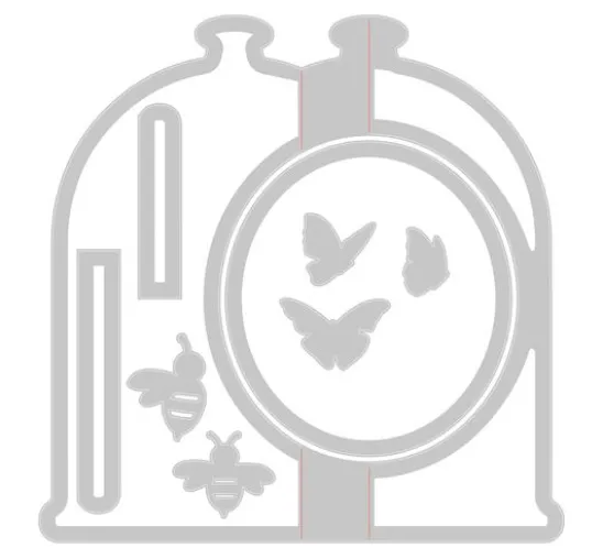 Sizzix Thinlits Stanzschablone "Card, Bell Jar"