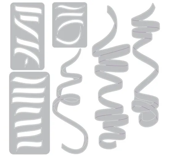 Sizzix Thinlits Stanzschablone "Celebration Streamers by Tim Holtz"