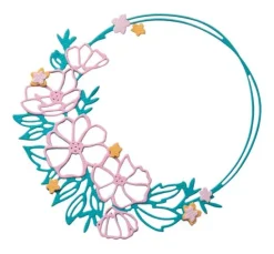 Sizzix Thinlits Stanzschablone "Floral Round"