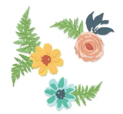 Sizzix Thinlits Stanzschablone "Flowers & Fern"