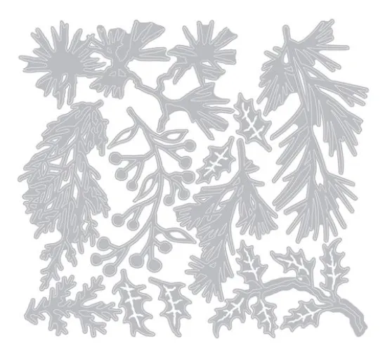 Sizzix Thinlits Stanzschablone "Holiday Greens by Tim Holtz"