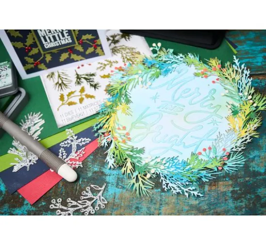 Sizzix Thinlits Stanzschablone "Holiday Greens by Tim Holtz"