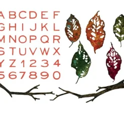 Sizzix Thinlits Stanzschablone "Leaves + Sticks by Tim Holtz"