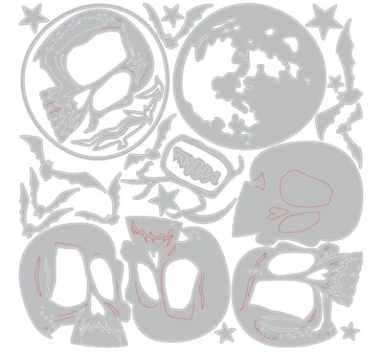 Sizzix Thinlits Stanzschablone "Moonlight Scare by Tim Holtz"