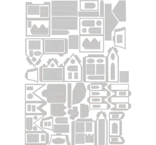 Sizzix Thinlits Stanzschablonen-Set "Village Collection by Tim Holtz"