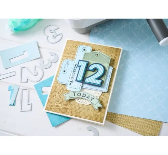 Sizzix Thinlits Stanzschablone "Numbers by 49 and Market"