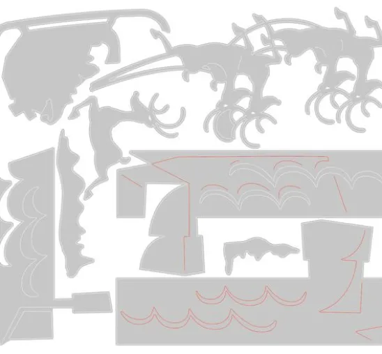 Sizzix Thinlits Stanzschablone "Reindeer Sleigh by Tim Holtz"