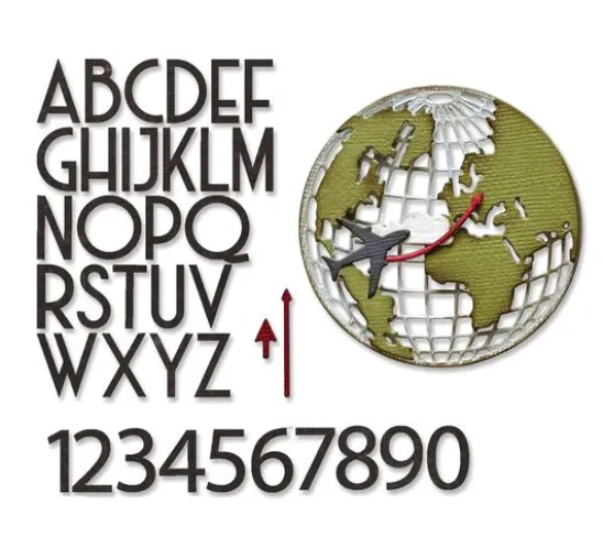 Sizzix Thinlits Stanzschablone "World Travel by Tim Holtz"