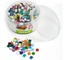 Softglas-Mosaiksteine, "Bunter Mix", 500 g