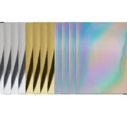Spiegelkarton-Block Gold/Silber