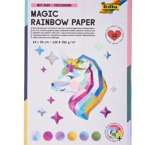 Spiegelkarton und Spiegelpapier-Mix "Rainbow"