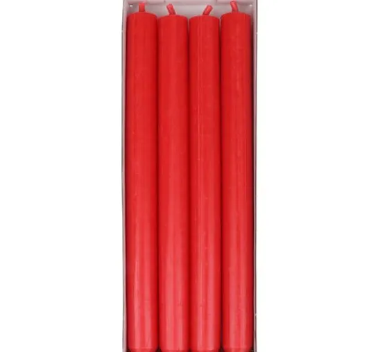 Stabkerzen, durchgefärbt, 4er-Pack