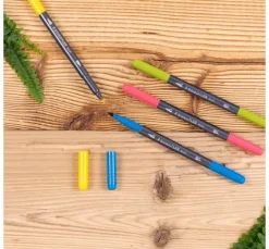 STAEDTLER Doppelfasermaler mit Pinselspitze, 18 St.