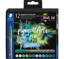 STAEDTLER Pigment brush pen, 12er-Set