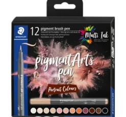 STAEDTLER Pigment brush pen, 12er-Set