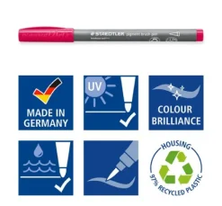 STAEDTLER Pigment brush pen, 6er-Set