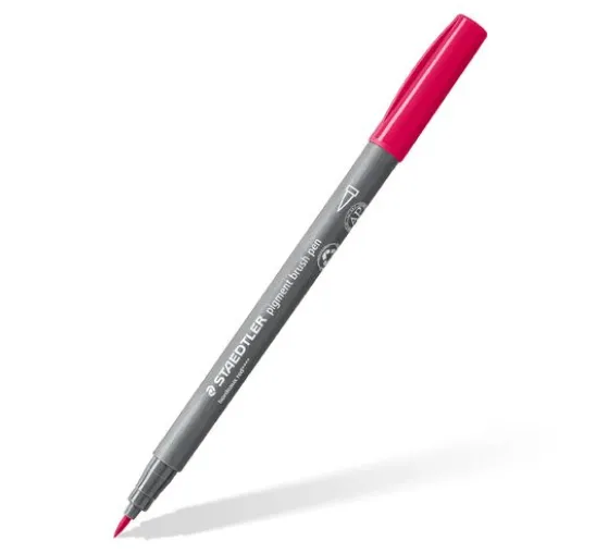 STAEDTLER Pigment brush pen, 6er-Set