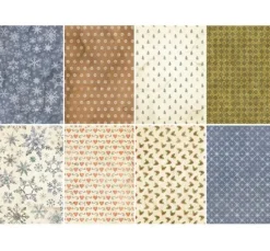 Stamperia Motiv-Strohseide Backgrounds "Silent Night", DIN A6, 8er Set