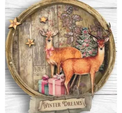 Stamperia Motiv-Strohseide Backgrounds "Winter Magic", DIN A6, 8er Set