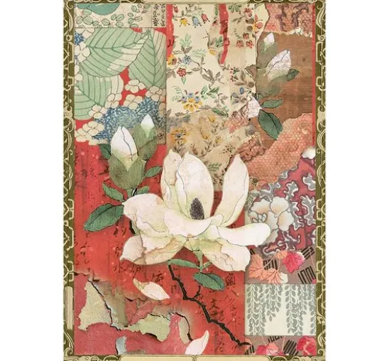 Stamperia Motiv-Strohseiden Sortiment "Oriental Garden", DIN A6, 8er Set
