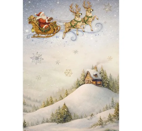Stamperia Motiv-Strohseiden Sortiment "Silent Night", DIN A4, 6er-Set
