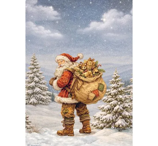 Stamperia Motiv-Strohseiden Sortiment "Silent Night", DIN A4, 6er-Set