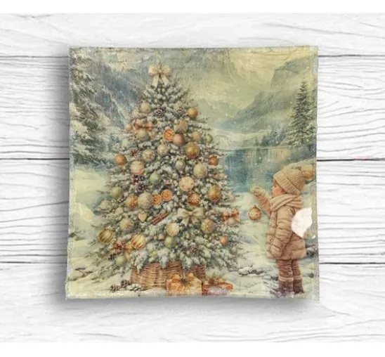 Stamperia Motiv-Strohseiden Sortiment "White Christmas", DIN A4 , 6er-Set
