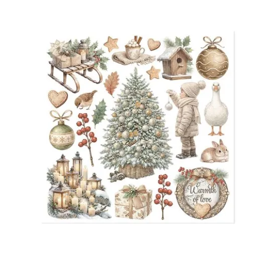 Stamperia Rub On Sortiment "White Christmas"