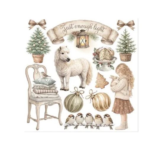 Stamperia Rub On Sortiment "White Christmas"