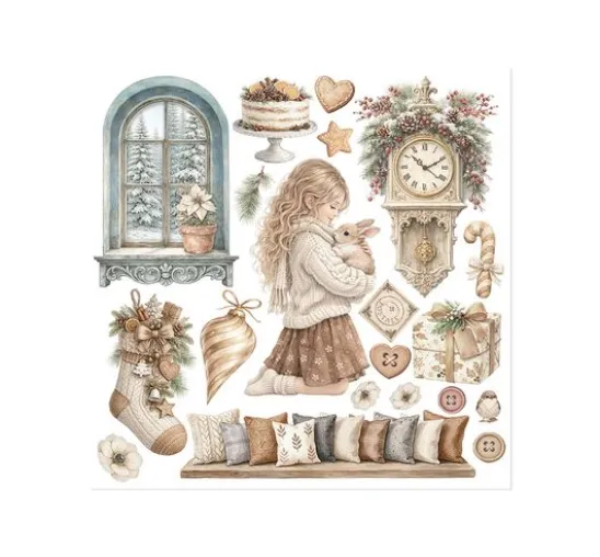Stamperia Rub On Sortiment "White Christmas"
