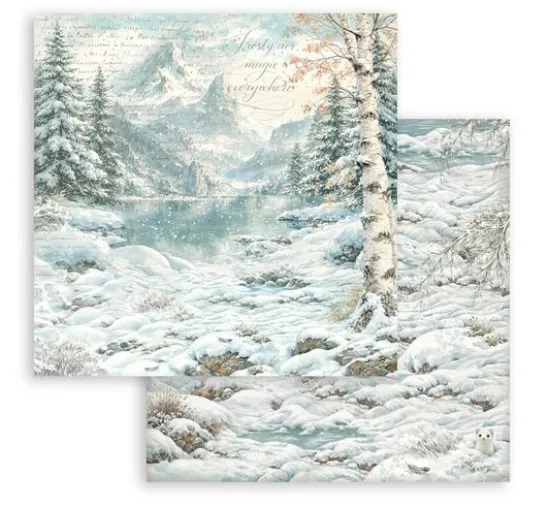 Stamperia Scrapbook-Block "White Christmas Backgrounds"