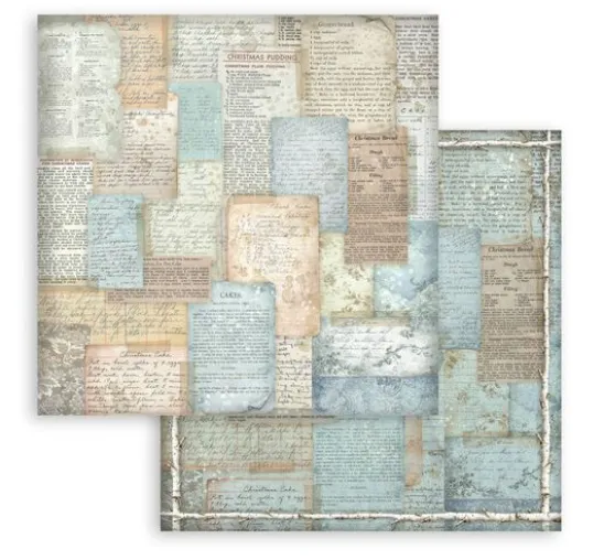 Stamperia Scrapbook-Block "White Christmas Backgrounds"