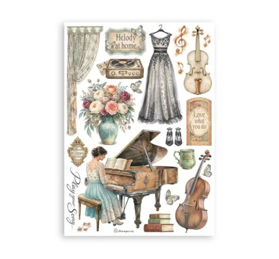 Stamperia Washi Pad "Symphony"