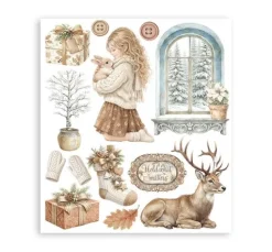 Stamperia XL Rub On Sortiment "White Christmas"