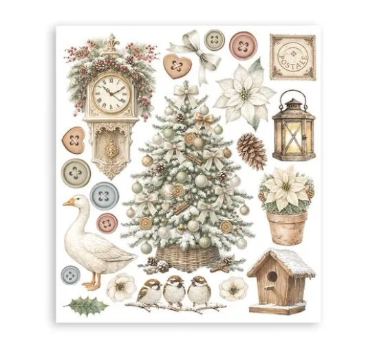 Stamperia XL Rub On Sortiment "White Christmas"