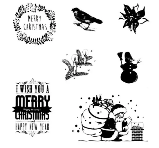 Stanzformen- und Stempel-Set "Merry Christmas"