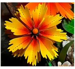 Stanzschablonen-Faltblume "Cosmea"