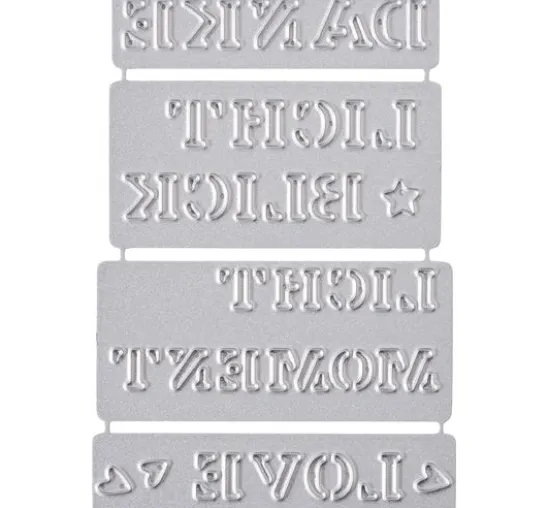 Stanzschablone "Schriftdekore" für Marinas Licht