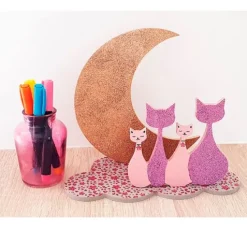 Steckmotiv "Katzen im Mond"
