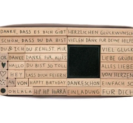 Stempel-Set XL "Liebe Grüße"