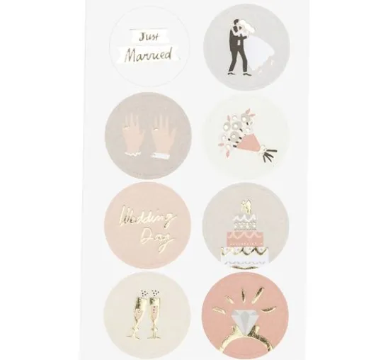 Sticker "Hochzeit", mit Goldfolie