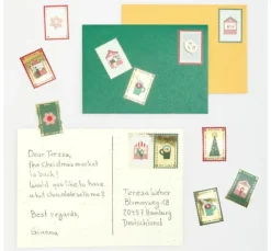 Stickerrolle "Briefmarken Weihnachtspost"