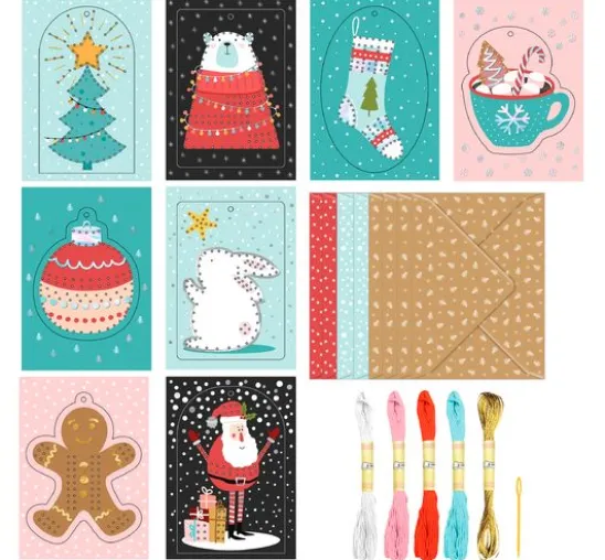 Stickkarten-Set "Weihnachten"