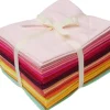 Stoffpaket Patchy Uni "Rosa-Rot-Orange-Gelb", 17 Zuschnitte
