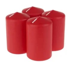 Stumpenkerze, getaucht, Rot, Ø 60mm