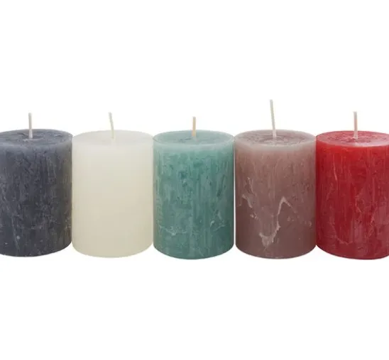 Stumpenkerze "Rustik", Ø 6 x 8 cm