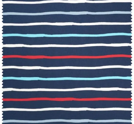Sweat-Stoff "Denim Streifen"