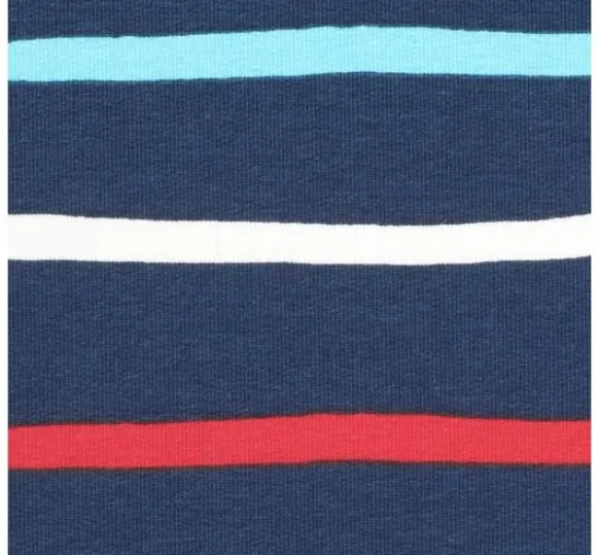 Sweat-Stoff "Denim Streifen"
